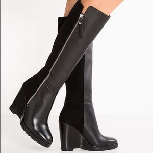 Michael kors Clara Wedge boots over the knees